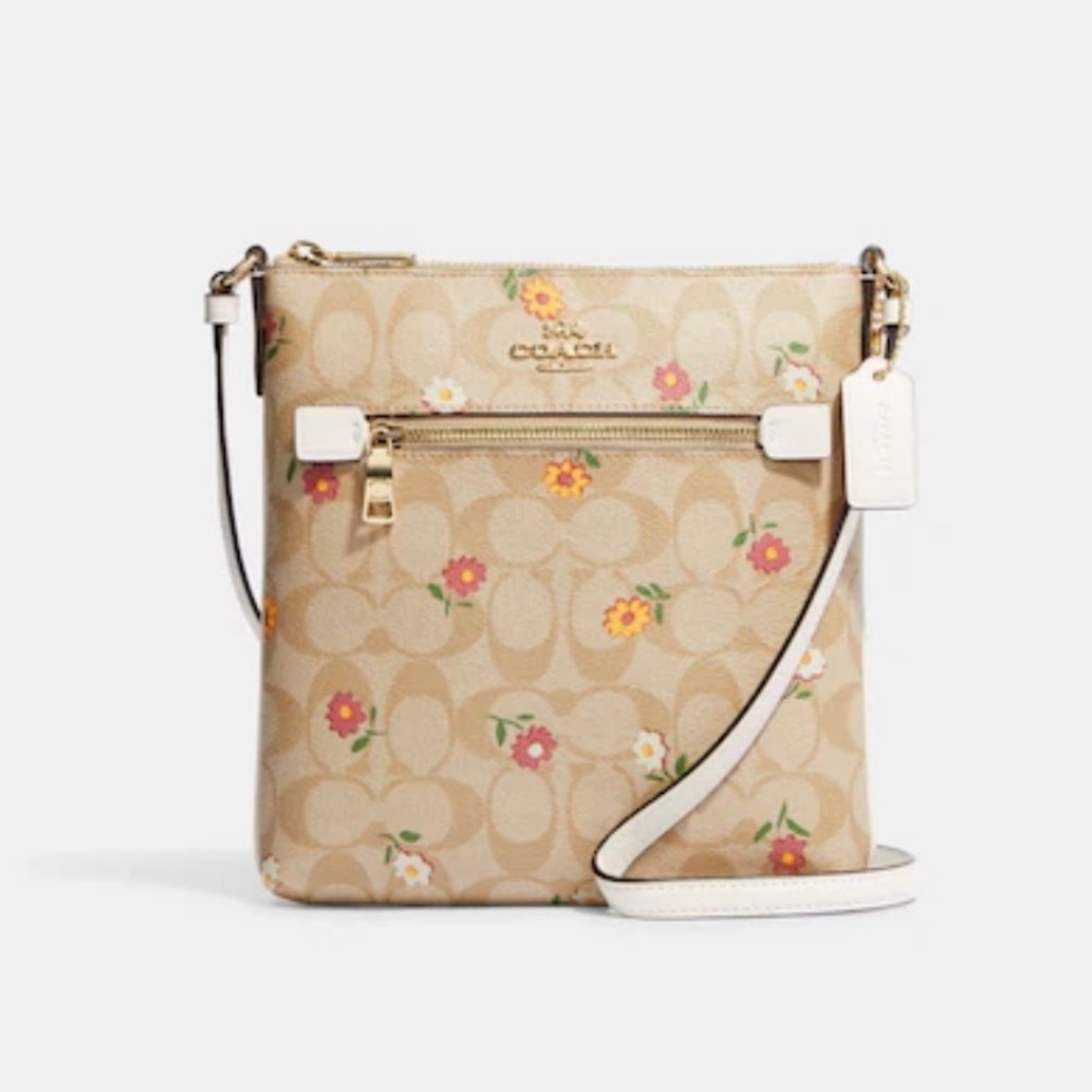 Coach: Rowan File Bag In Signature Canvas With Nostalgic Ditsy Print